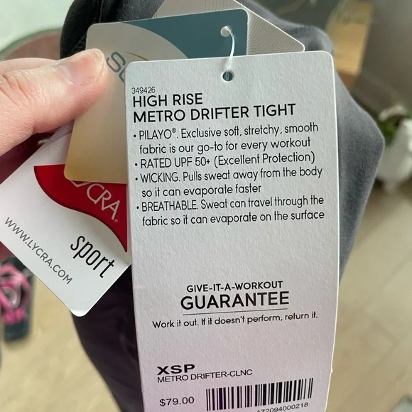 NWT Athleta High Rise Metro Drifter Tight Leggings Size XSP Petite Gray - Picture 4 of 11